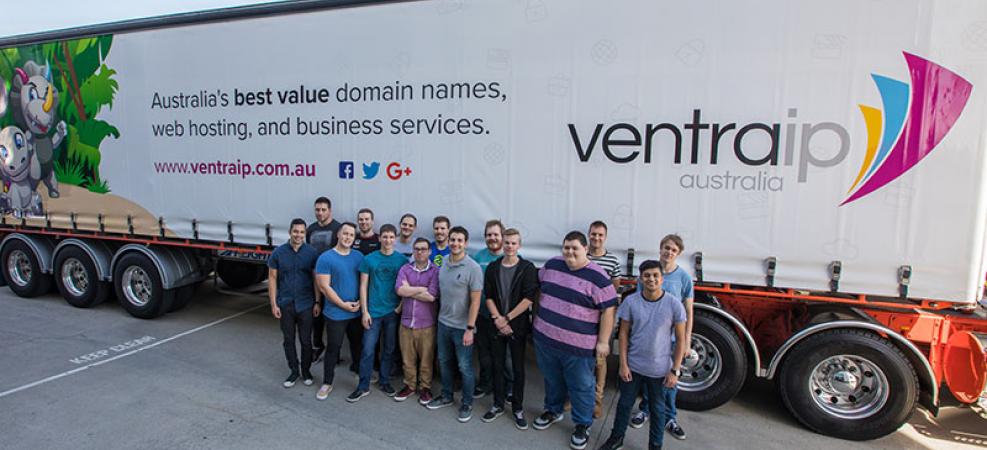 VentraIP team in front of truck